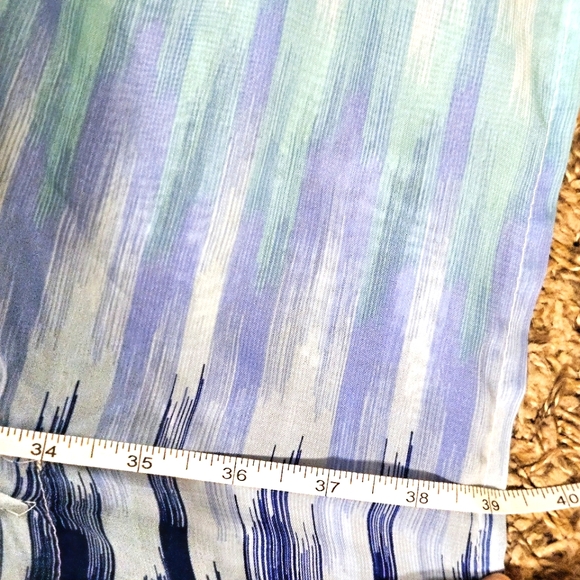 RAYS AND WAVES POLYESTER CHIFFON COVERUP blue and Multi-color One Size Fits Most - Picture 4 of 6